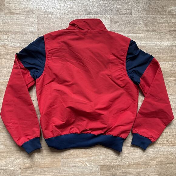 Deadstock Vintage 80s CB Sports Pull Over Light Jacket Red Blue Womens L 1984 - Picture 9 of 10